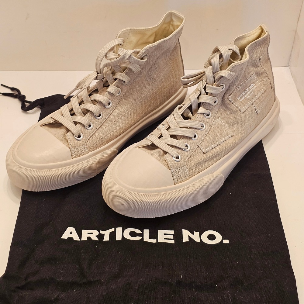 Article No 1008 High Top Vulcanized Sneakers Scab Grey Mens 8 EU 41 AN-1008